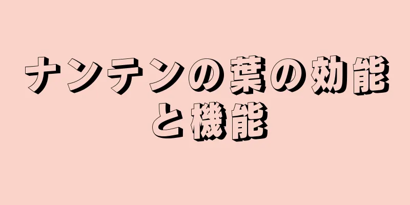 ナンテンの葉の効能と機能