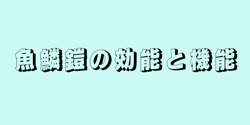 魚鱗鎧の効能と機能