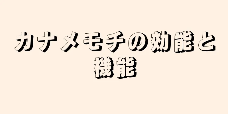 カナメモチの効能と機能