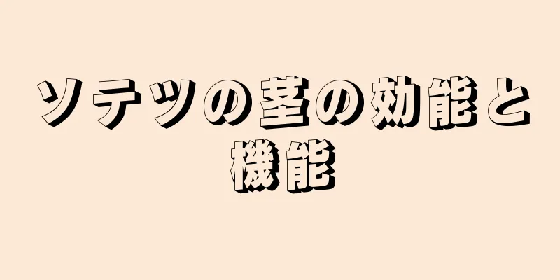 ソテツの茎の効能と機能
