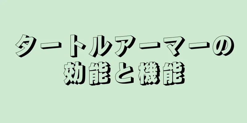 タートルアーマーの効能と機能