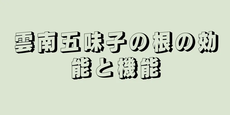 雲南五味子の根の効能と機能