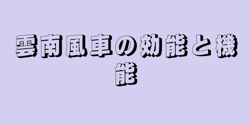 雲南風車の効能と機能
