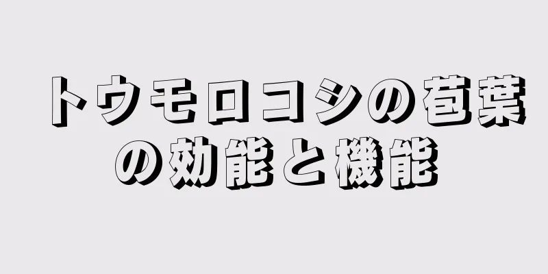 トウモロコシの苞葉の効能と機能
