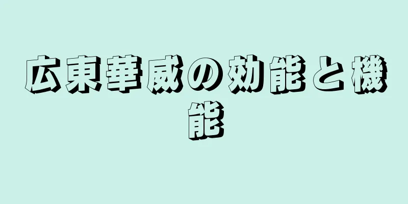 広東華威の効能と機能