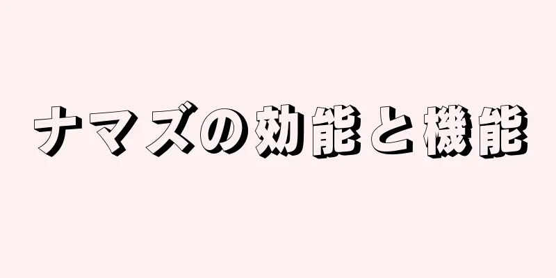 ナマズの効能と機能