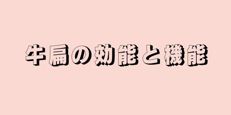 牛扁の効能と機能