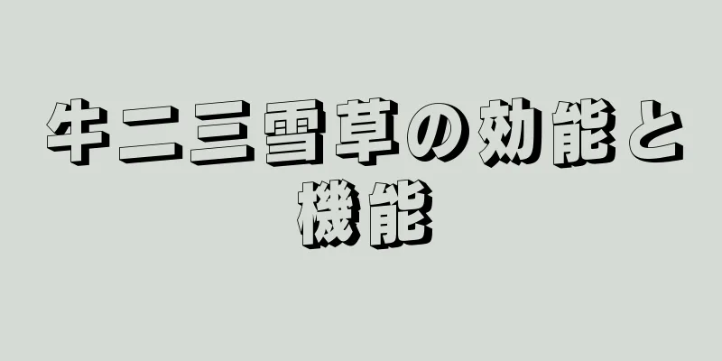 牛二三雪草の効能と機能