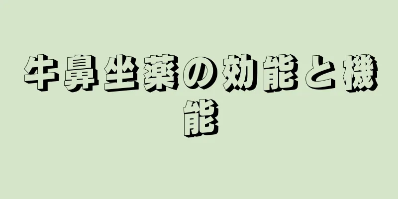 牛鼻坐薬の効能と機能