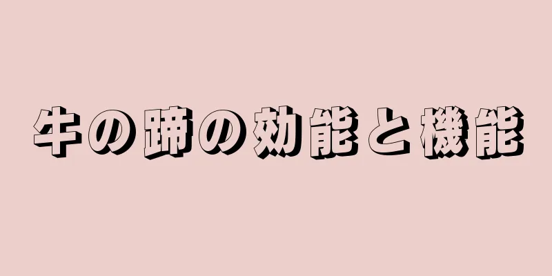 牛の蹄の効能と機能