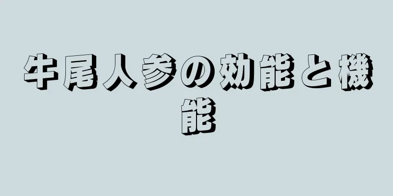 牛尾人参の効能と機能