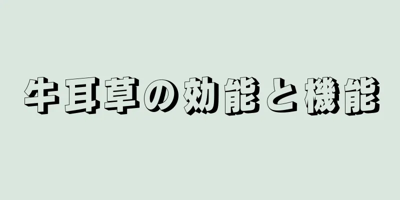 牛耳草の効能と機能