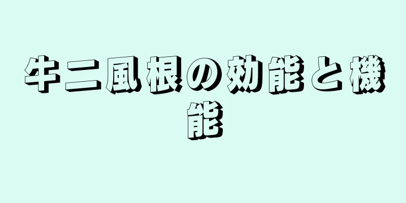 牛二風根の効能と機能