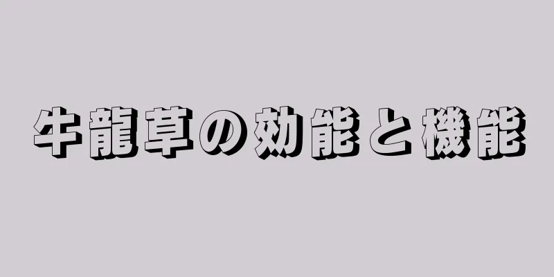 牛龍草の効能と機能