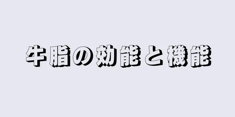 牛脂の効能と機能