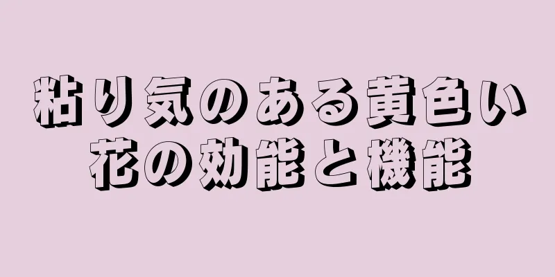 粘り気のある黄色い花の効能と機能