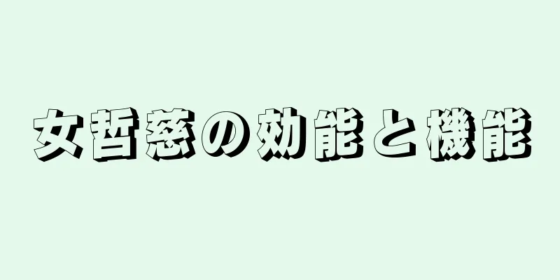 女哲慈の効能と機能