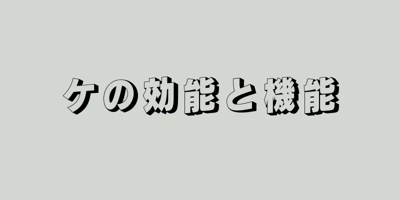 ケの効能と機能