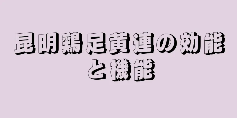 昆明鶏足黄連の効能と機能