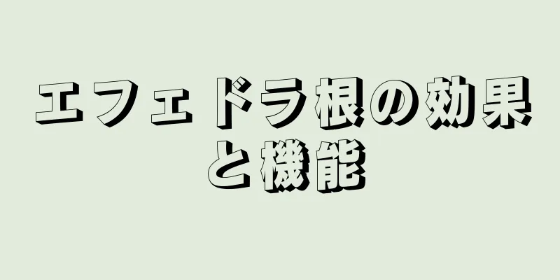 エフェドラ根の効果と機能