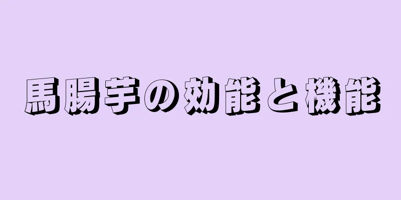 馬腸芋の効能と機能