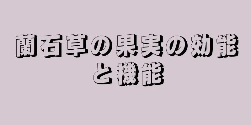 蘭石草の果実の効能と機能