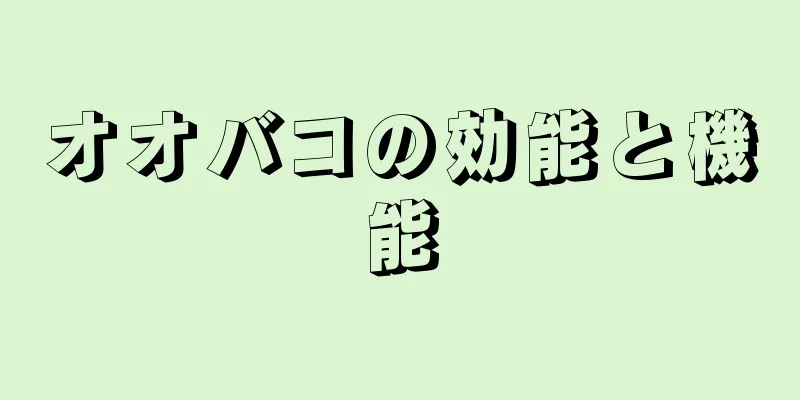 オオバコの効能と機能