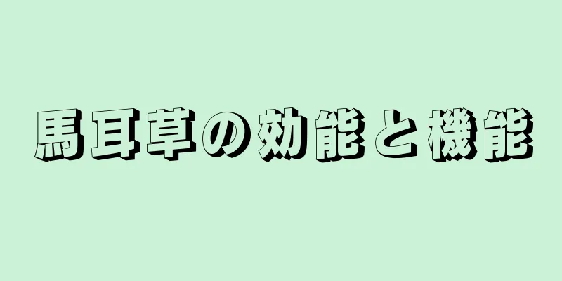 馬耳草の効能と機能