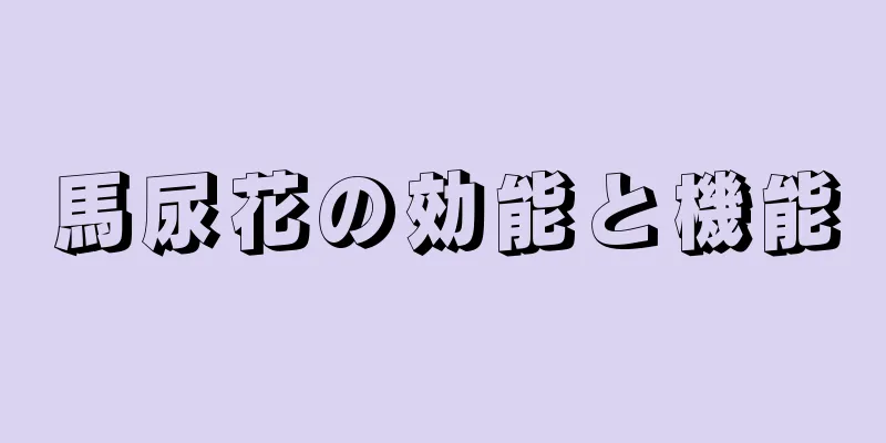 馬尿花の効能と機能