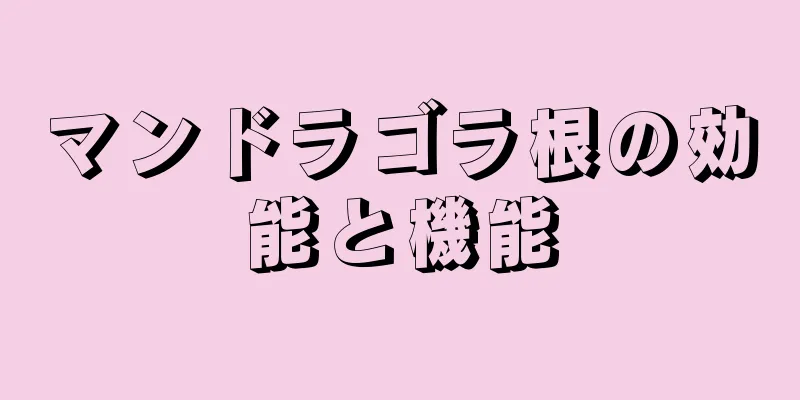 マンドラゴラ根の効能と機能