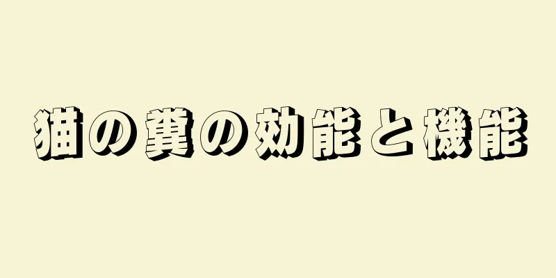 猫の糞の効能と機能