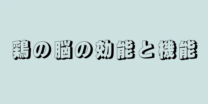 鶏の脳の効能と機能