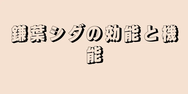 鎌葉シダの効能と機能