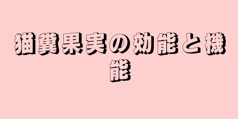 猫糞果実の効能と機能