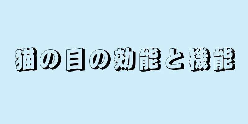 猫の目の効能と機能