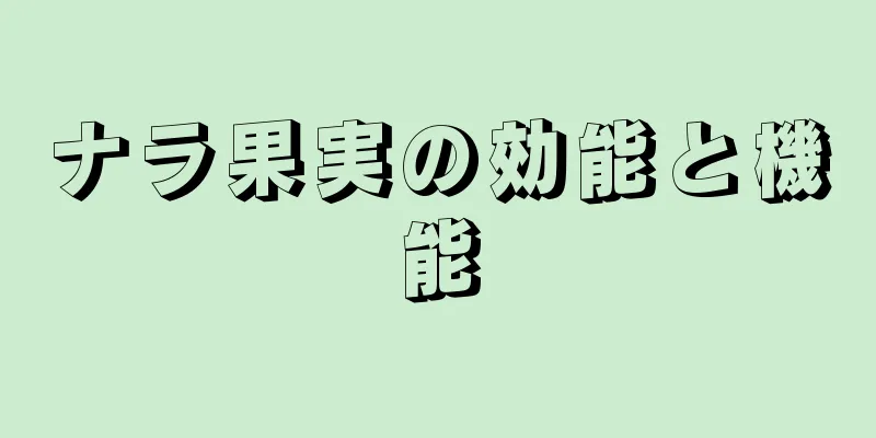 ナラ果実の効能と機能