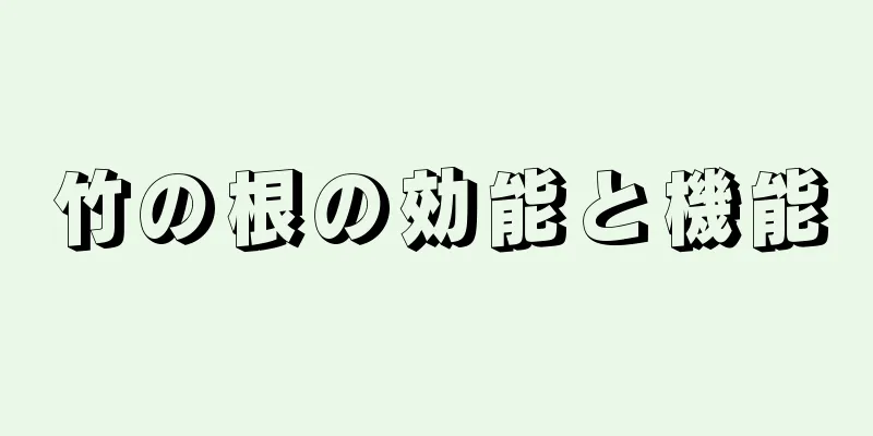 竹の根の効能と機能