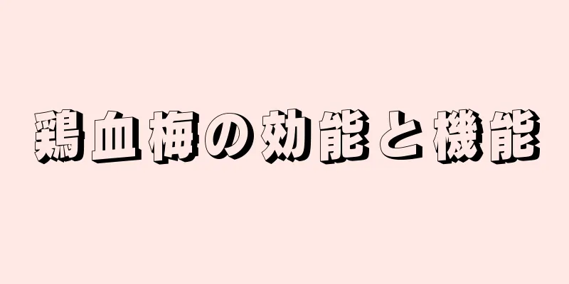 鶏血梅の効能と機能