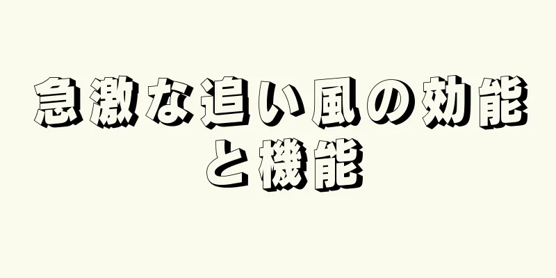 急激な追い風の効能と機能
