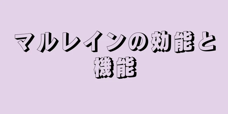 マルレインの効能と機能