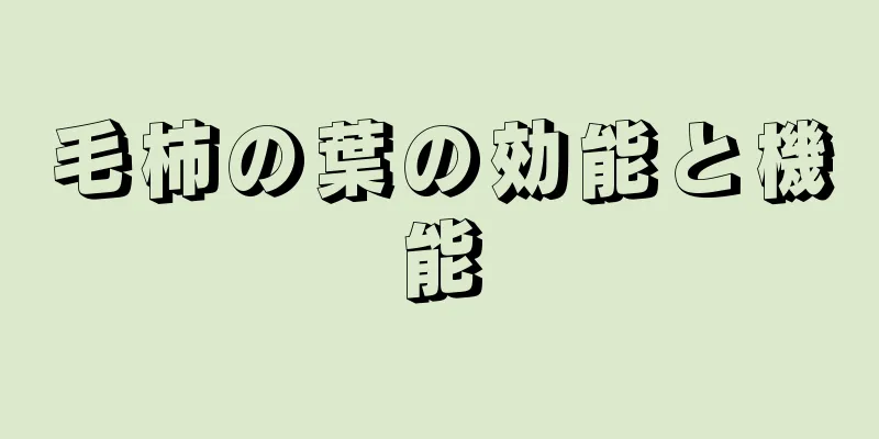 毛柿の葉の効能と機能