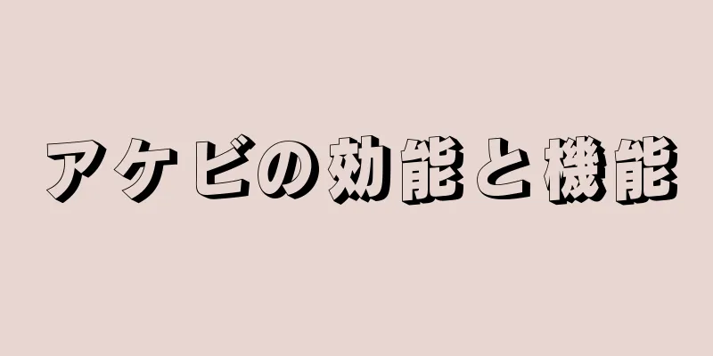 アケビの効能と機能