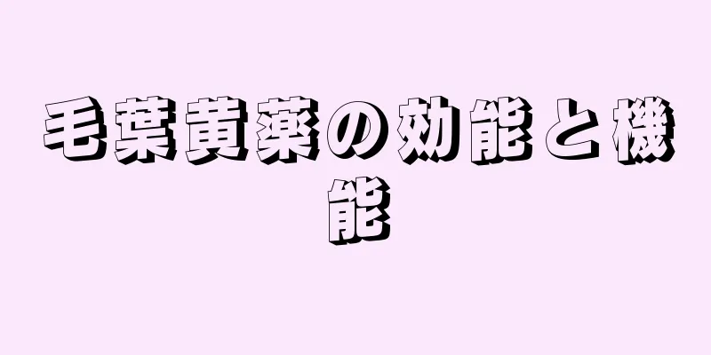 毛葉黄薬の効能と機能