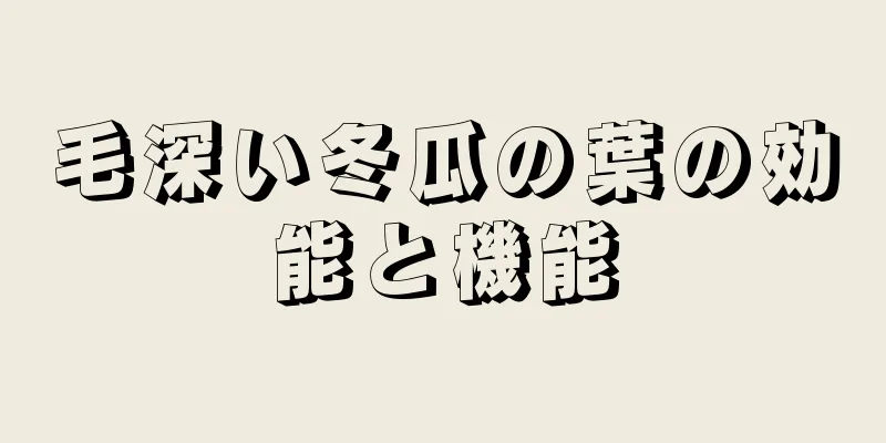 毛深い冬瓜の葉の効能と機能