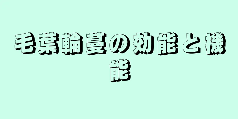 毛葉輪蔓の効能と機能