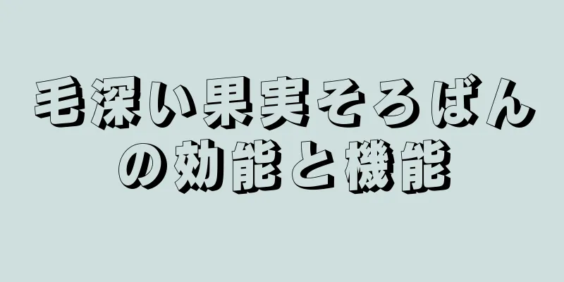 毛深い果実そろばんの効能と機能