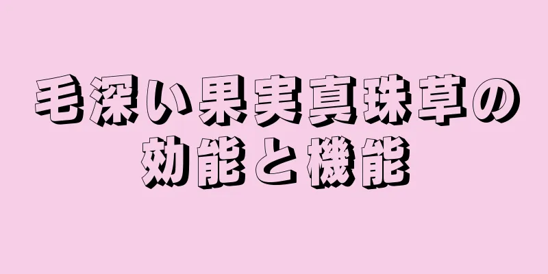 毛深い果実真珠草の効能と機能