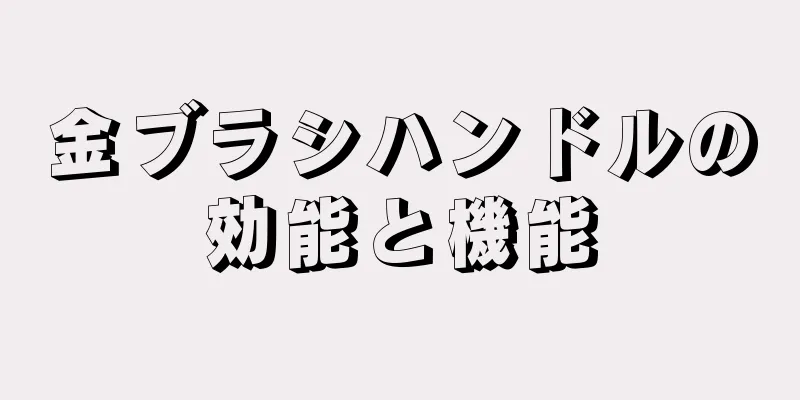 金ブラシハンドルの効能と機能