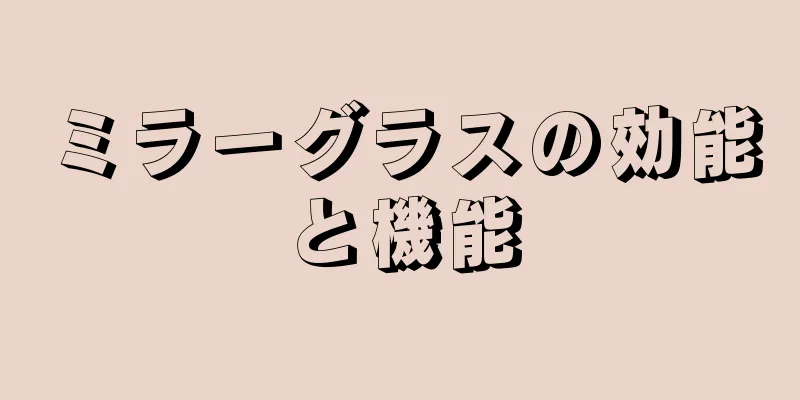 ミラーグラスの効能と機能