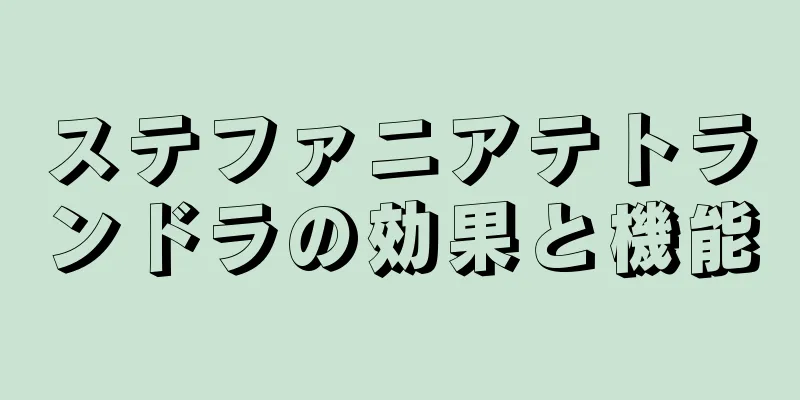 ステファニアテトランドラの効果と機能
